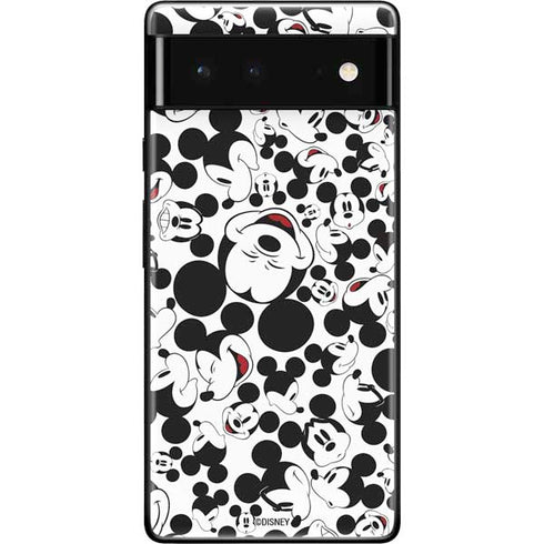 Disney Mickey Mouse Face Pattern Google Pixel 6 Skin